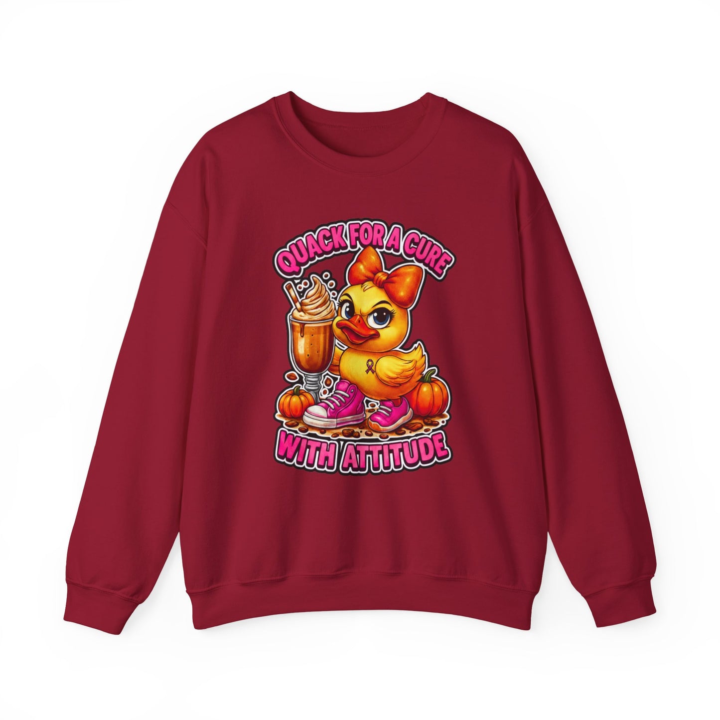 Quack for a Cure – Cute Duck Pink October Unisex Sweatshirt