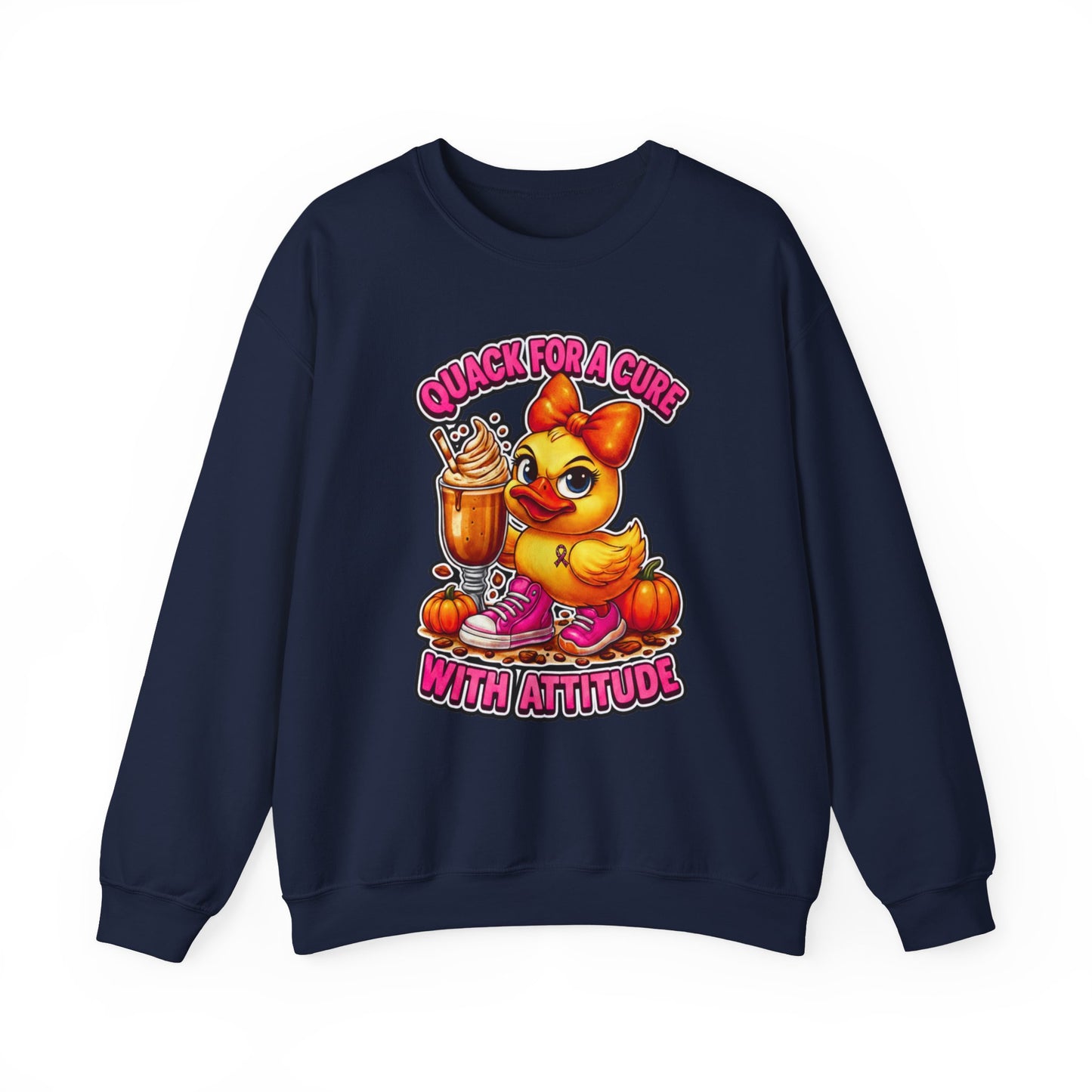 Quack for a Cure – Cute Duck Pink October Unisex Sweatshirt