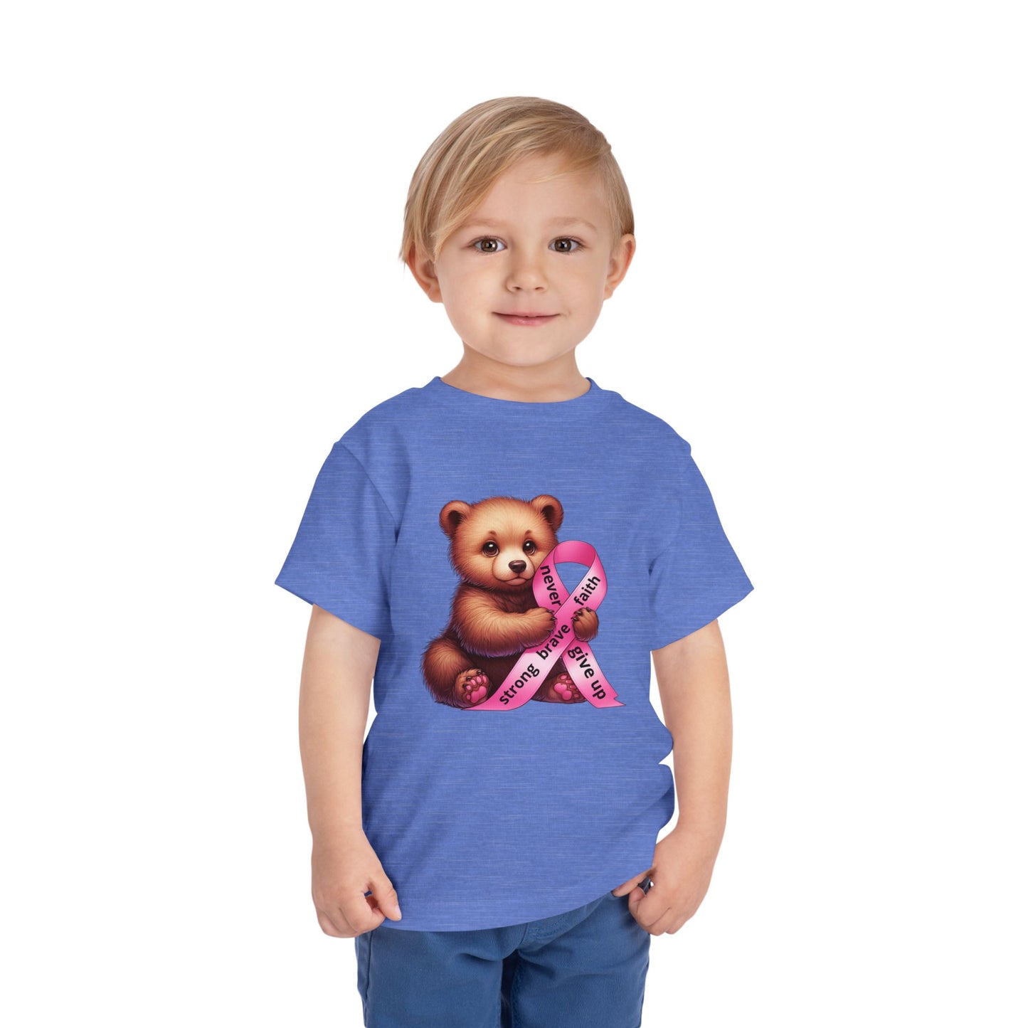 Brave Little Fighter - Pink Ribbon Kids T-Shirt