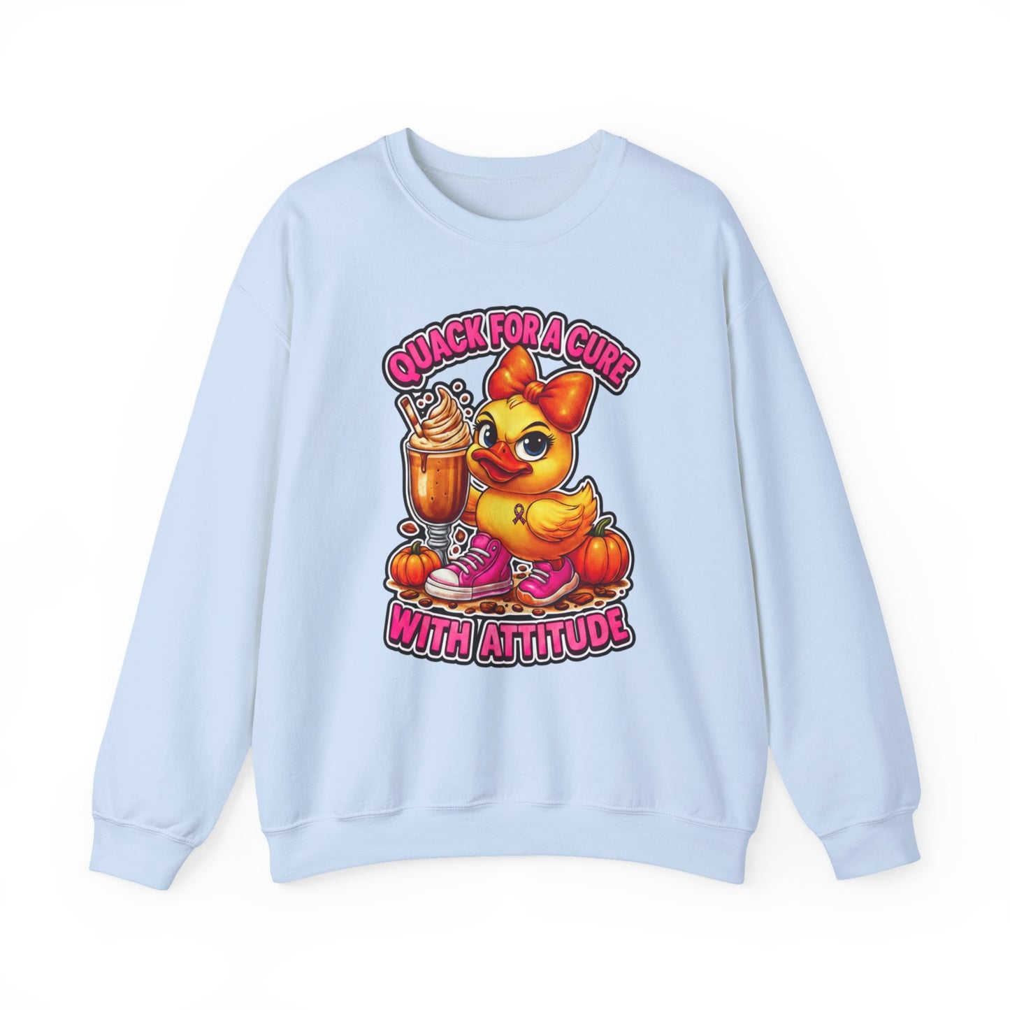Quack for a Cure – Cute Duck Pink October Unisex Sweatshirt