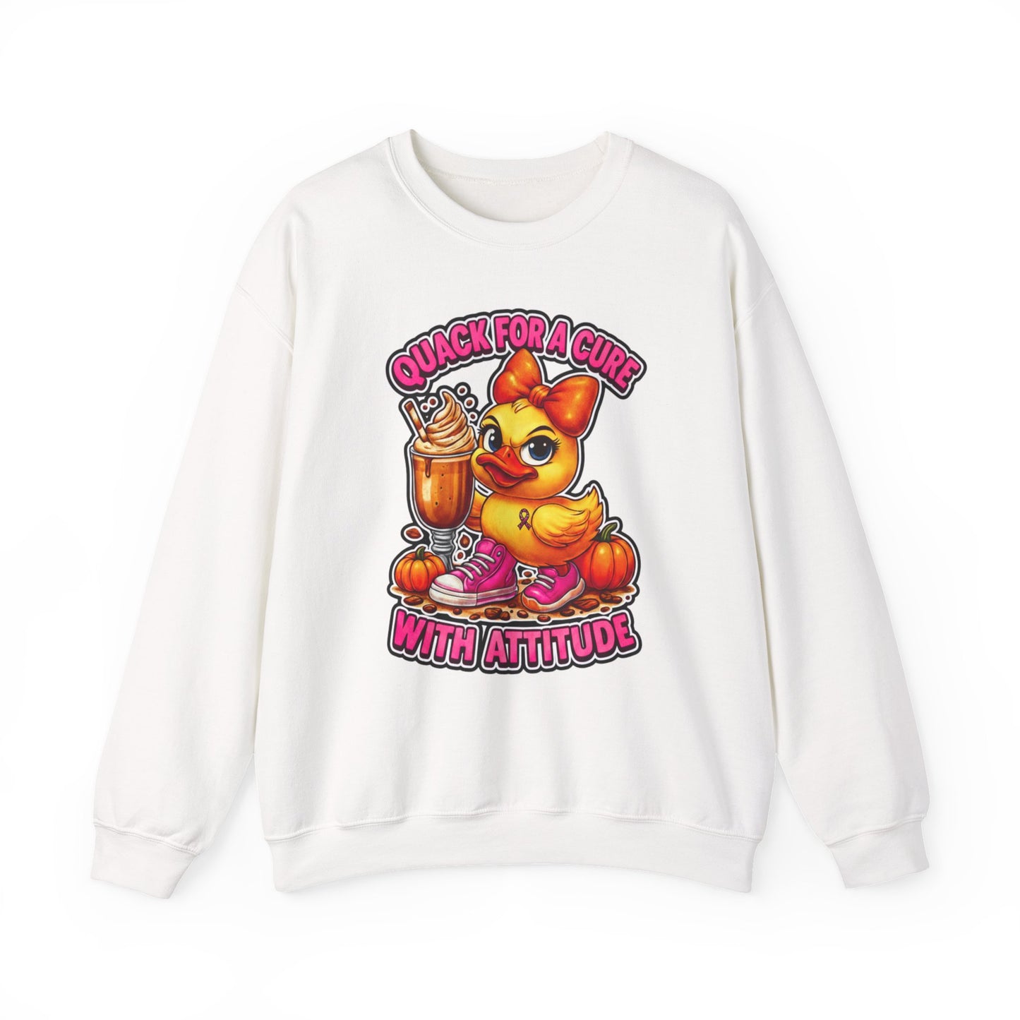 Quack for a Cure – Cute Duck Pink October Unisex Sweatshirt
