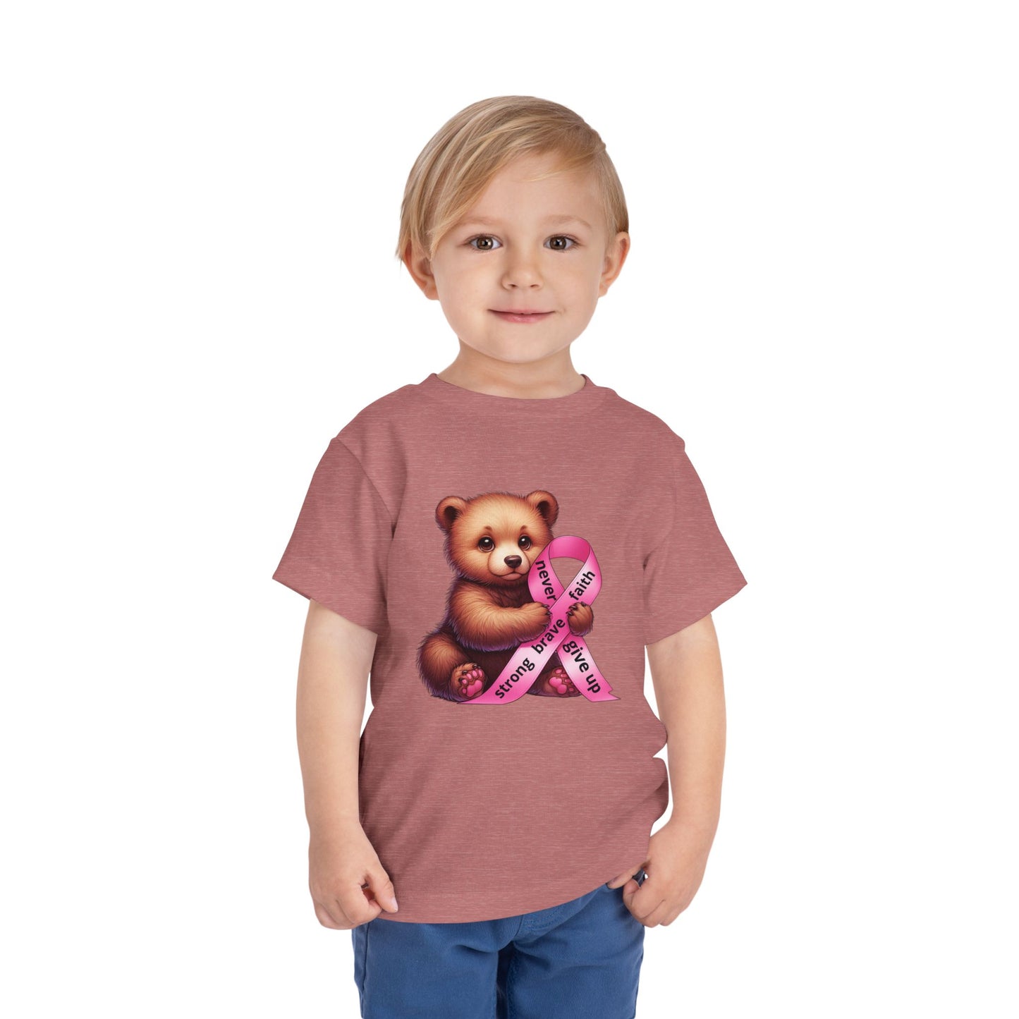Brave Little Fighter - Pink Ribbon Kids T-Shirt