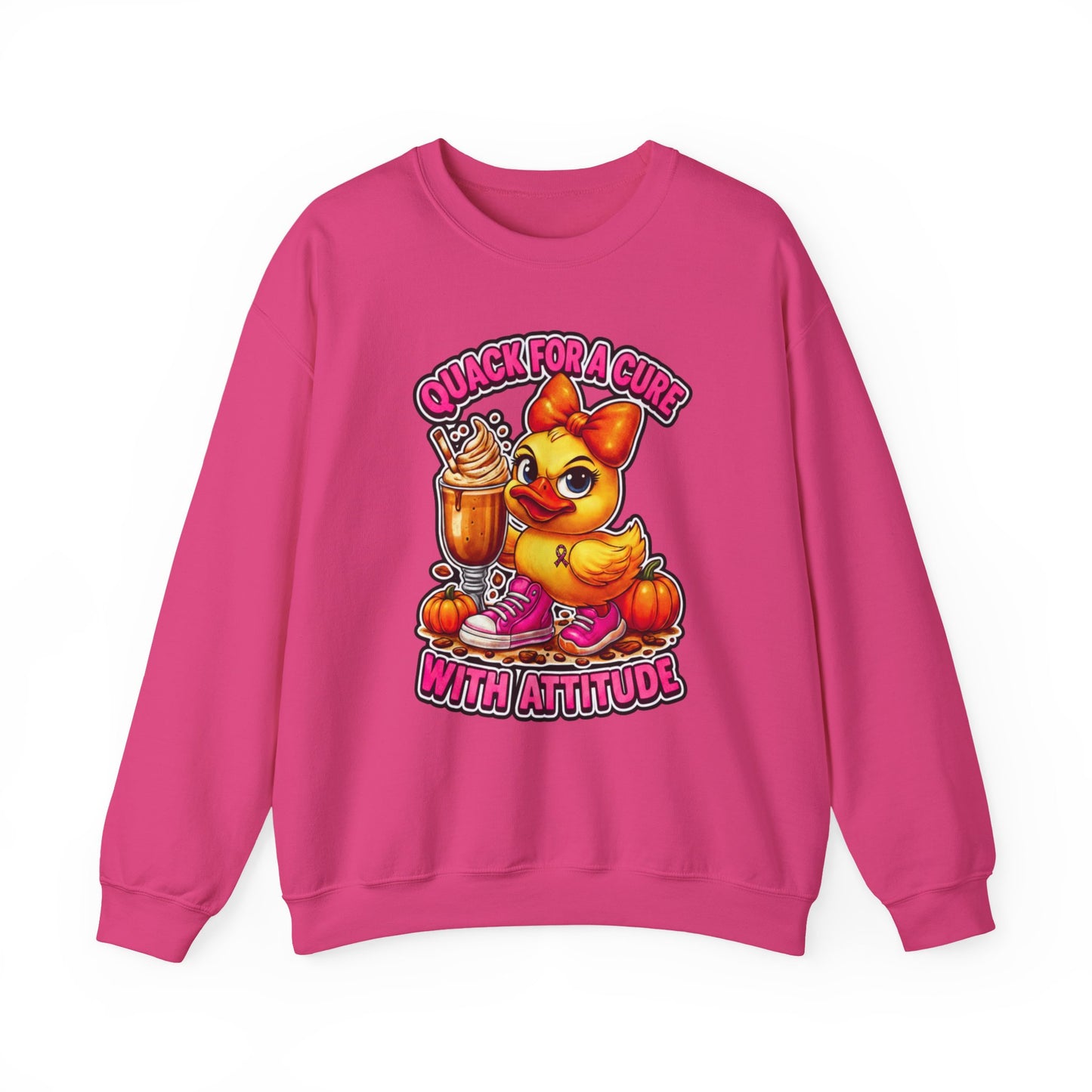 Quack for a Cure – Cute Duck Pink October Unisex Sweatshirt