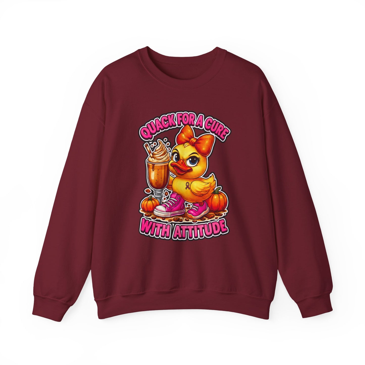 Quack for a Cure – Cute Duck Pink October Unisex Sweatshirt