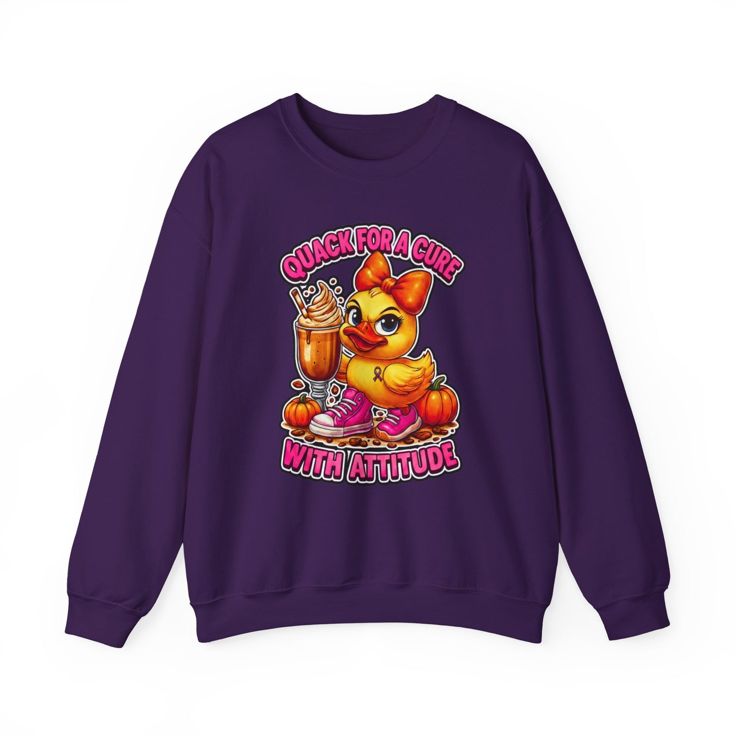 Quack for a Cure – Cute Duck Pink October Unisex Sweatshirt