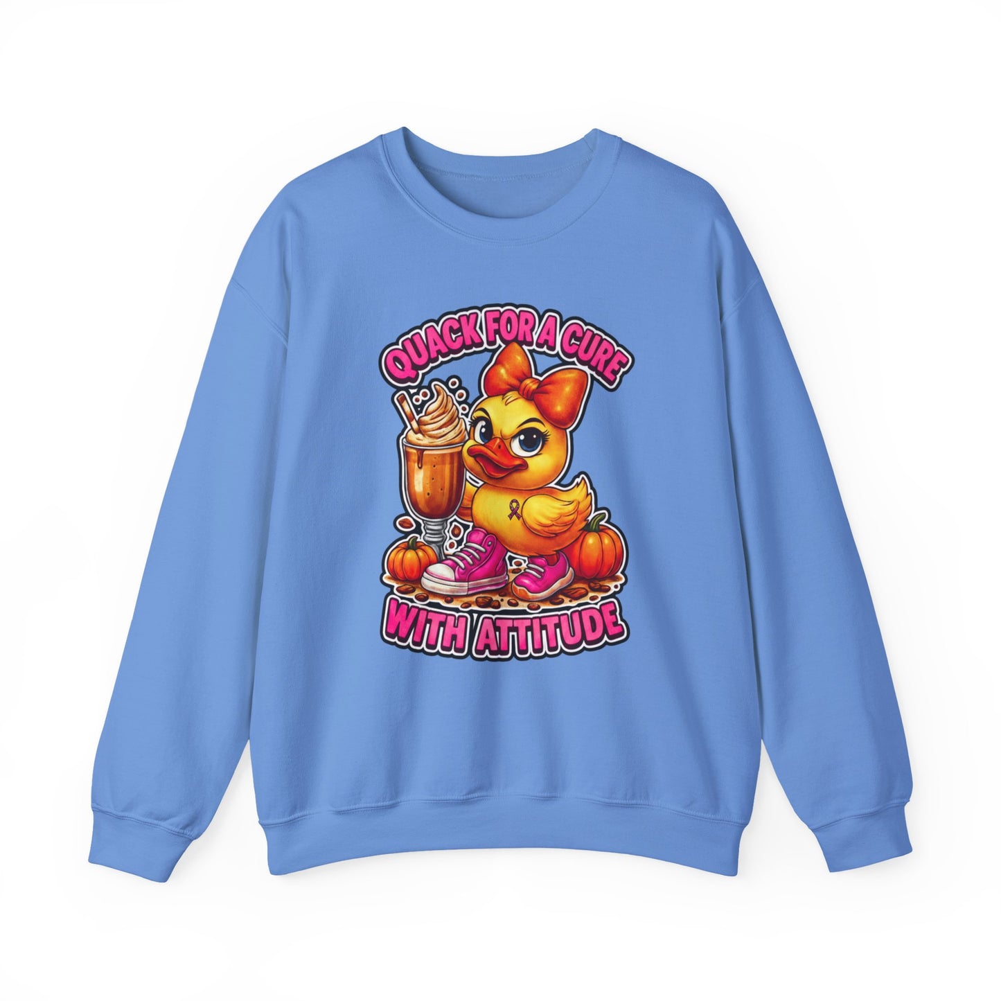 Quack for a Cure – Cute Duck Pink October Unisex Sweatshirt