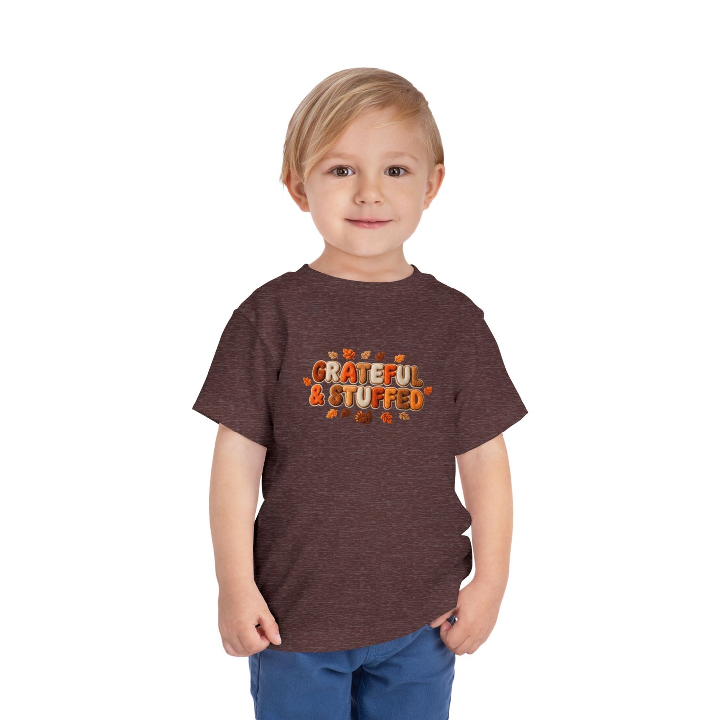 Grateful & Stuffed – Toddler Thanksgiving T-Shirt