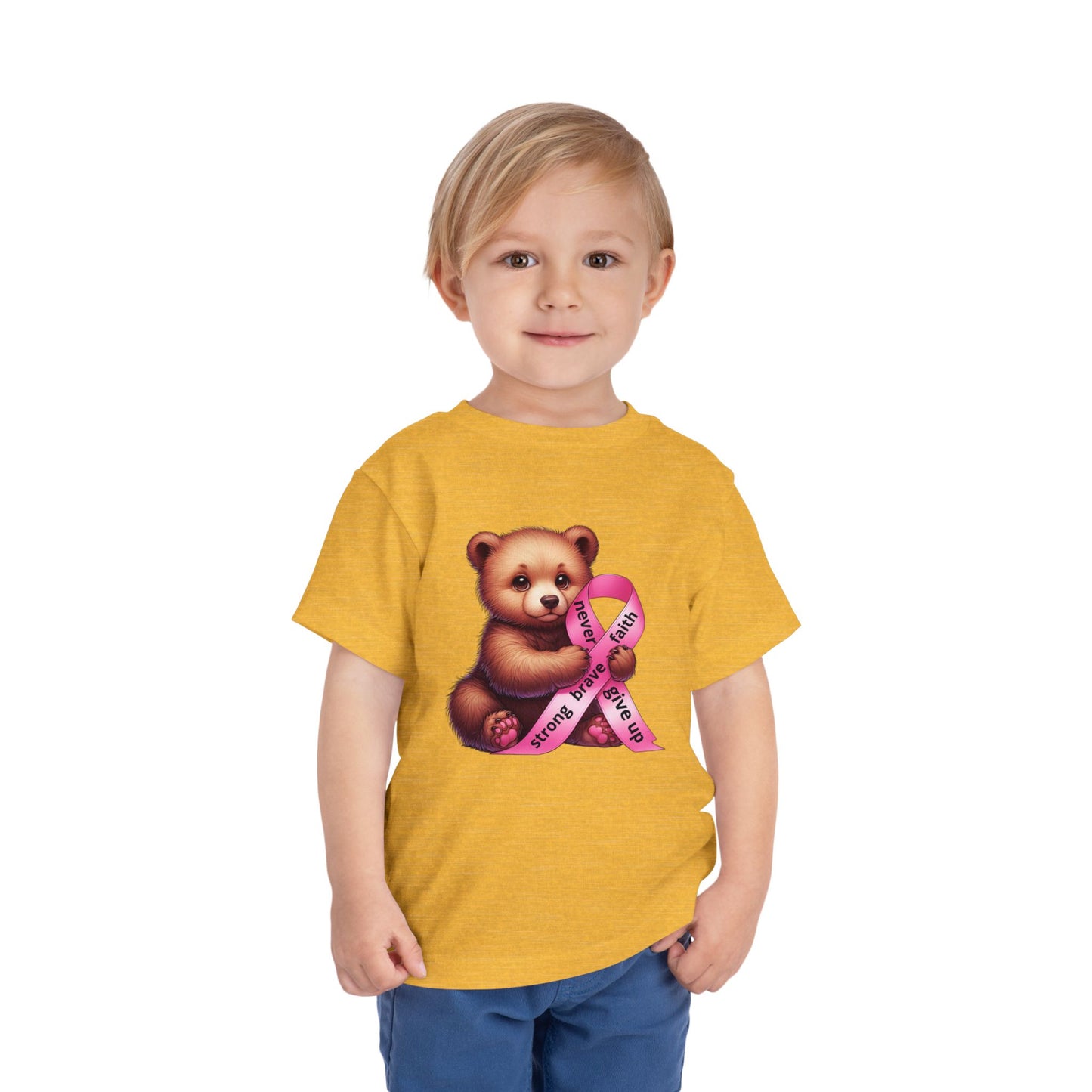 Brave Little Fighter - Pink Ribbon Kids T-Shirt