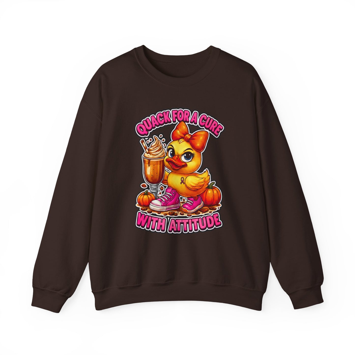 Quack for a Cure – Cute Duck Pink October Unisex Sweatshirt