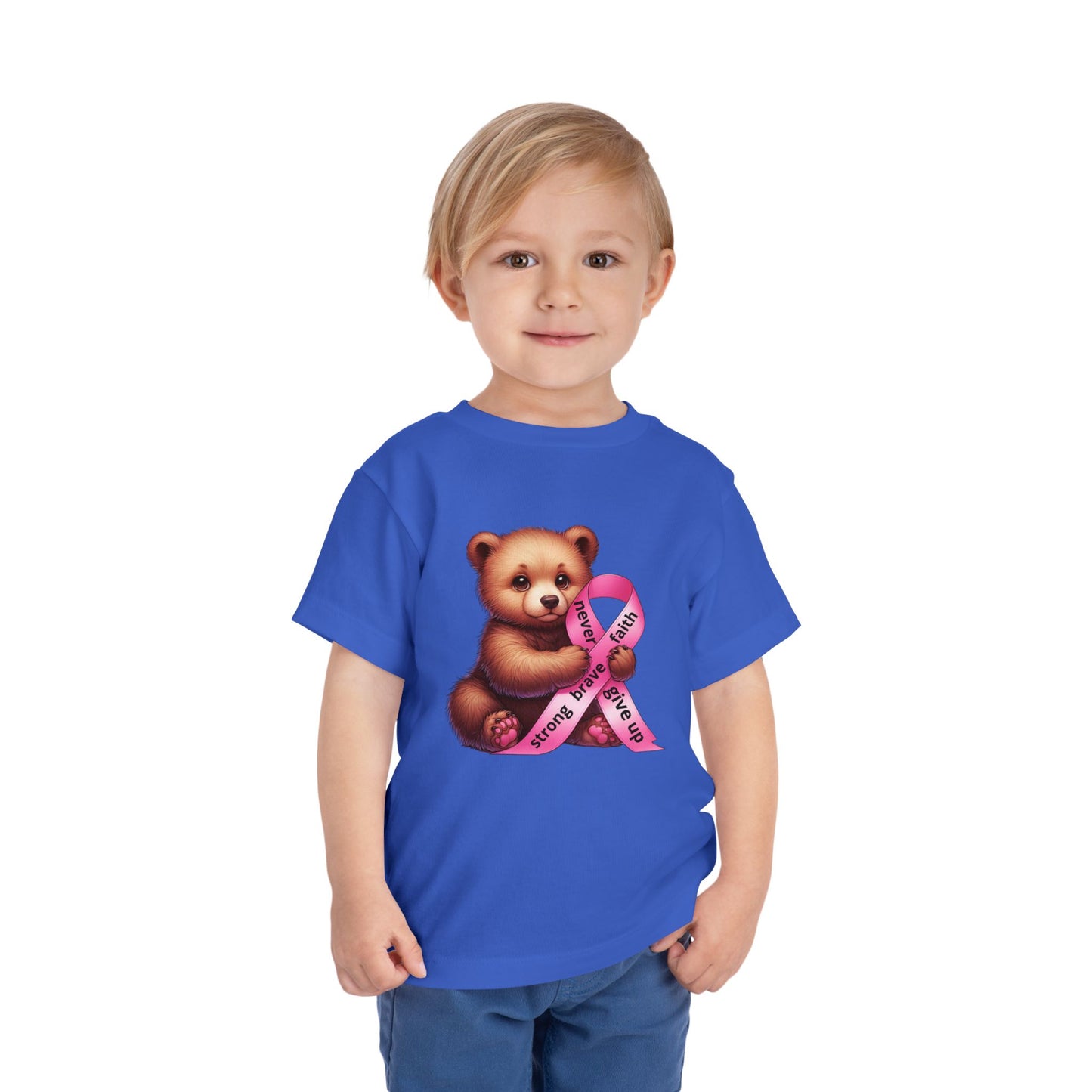 Brave Little Fighter - Pink Ribbon Kids T-Shirt