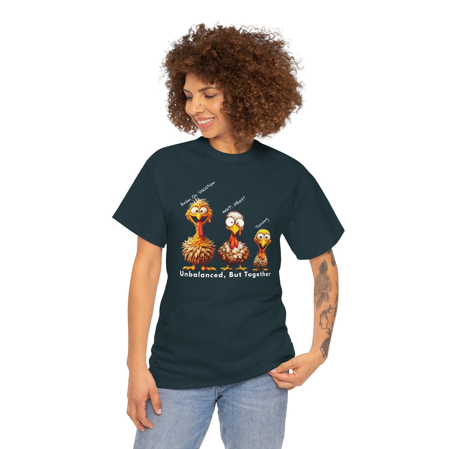 Unbalanced But Together – Funny Thanksgiving Turkey Unisex T-Shirt