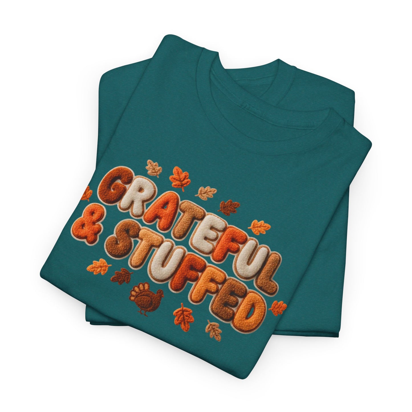 Grateful & Stuffed T-Shirt – Funny Thanksgiving Unisex Tee