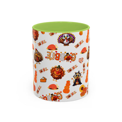 Thanksgiving Ceramic Mug ( 11 oz ) – Gobble Turkey Fall Coffee Cup | Hope & Agoua™