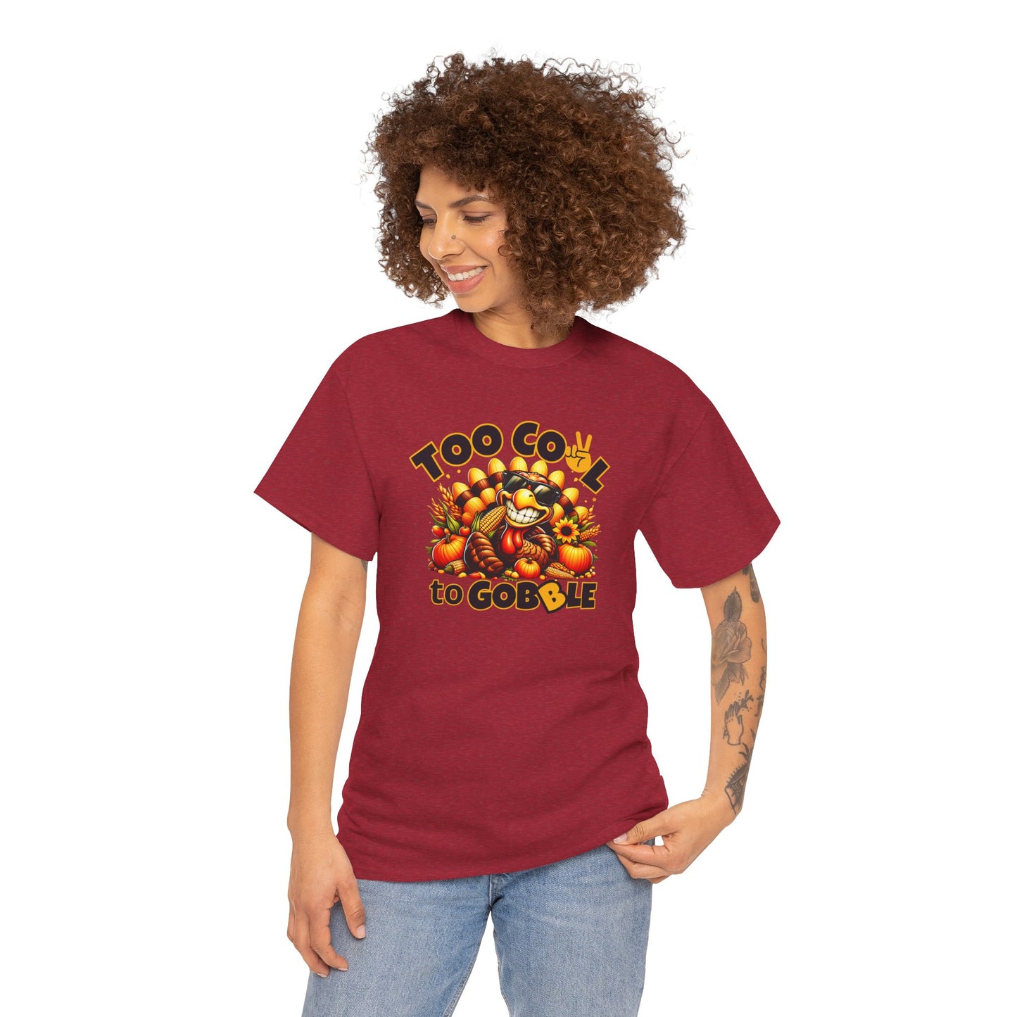 Too Cool to Gobble – Funny Thanksgiving T-Shirt