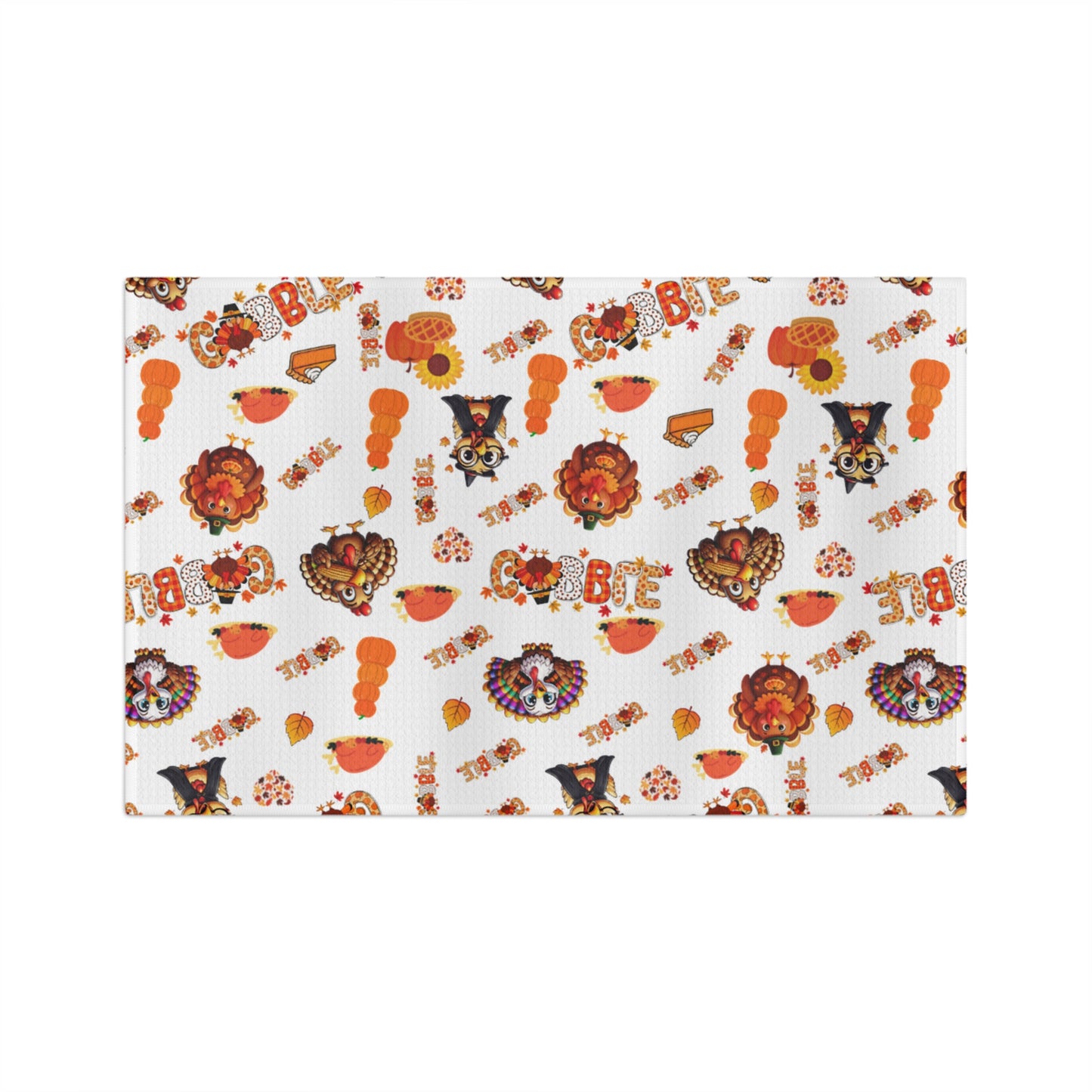 Thanksgiving Turkey Pattern Microfiber Tea Towel – Fall Kitchen Decor  | Hope & Agoua