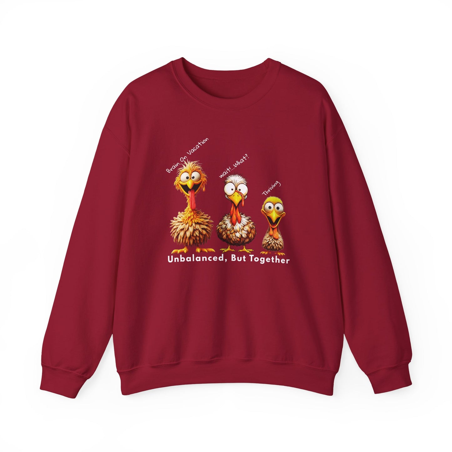 Unbalanced But Together Thanksgiving Sweatshirt – Funny Turkey Family Fall Crewneck