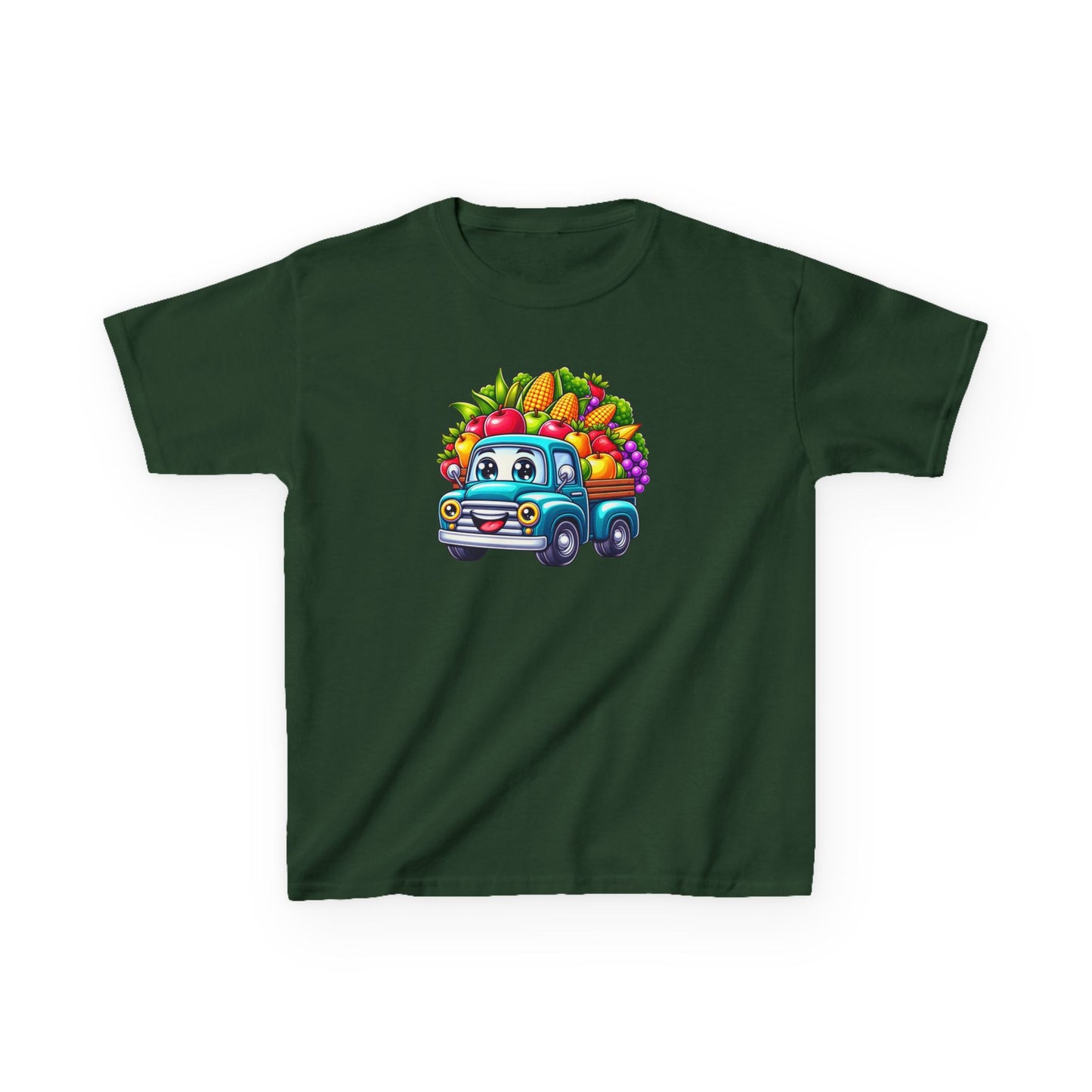 Fall Harvest Truck – Kids Cotton T-Shirt