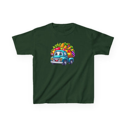 Fall Harvest Truck – Kids Cotton T-Shirt