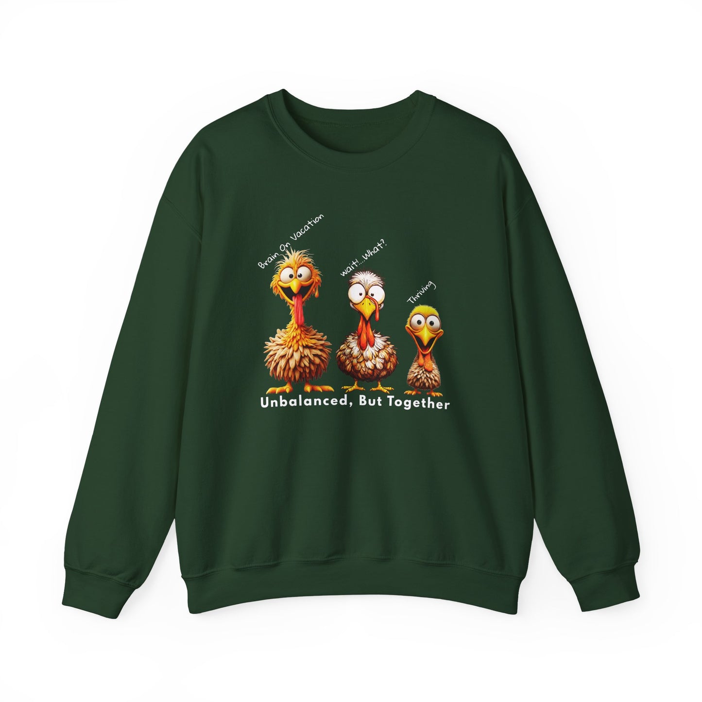 Unbalanced But Together Thanksgiving Sweatshirt – Funny Turkey Family Fall Crewneck