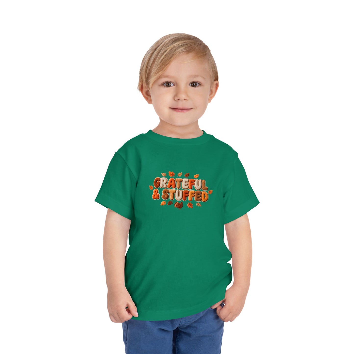 Grateful & Stuffed – Toddler Thanksgiving T-Shirt