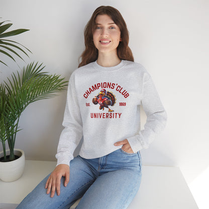 Champions' Club University Sweatshirt – Funny Turkey Football Unisex Crewneck