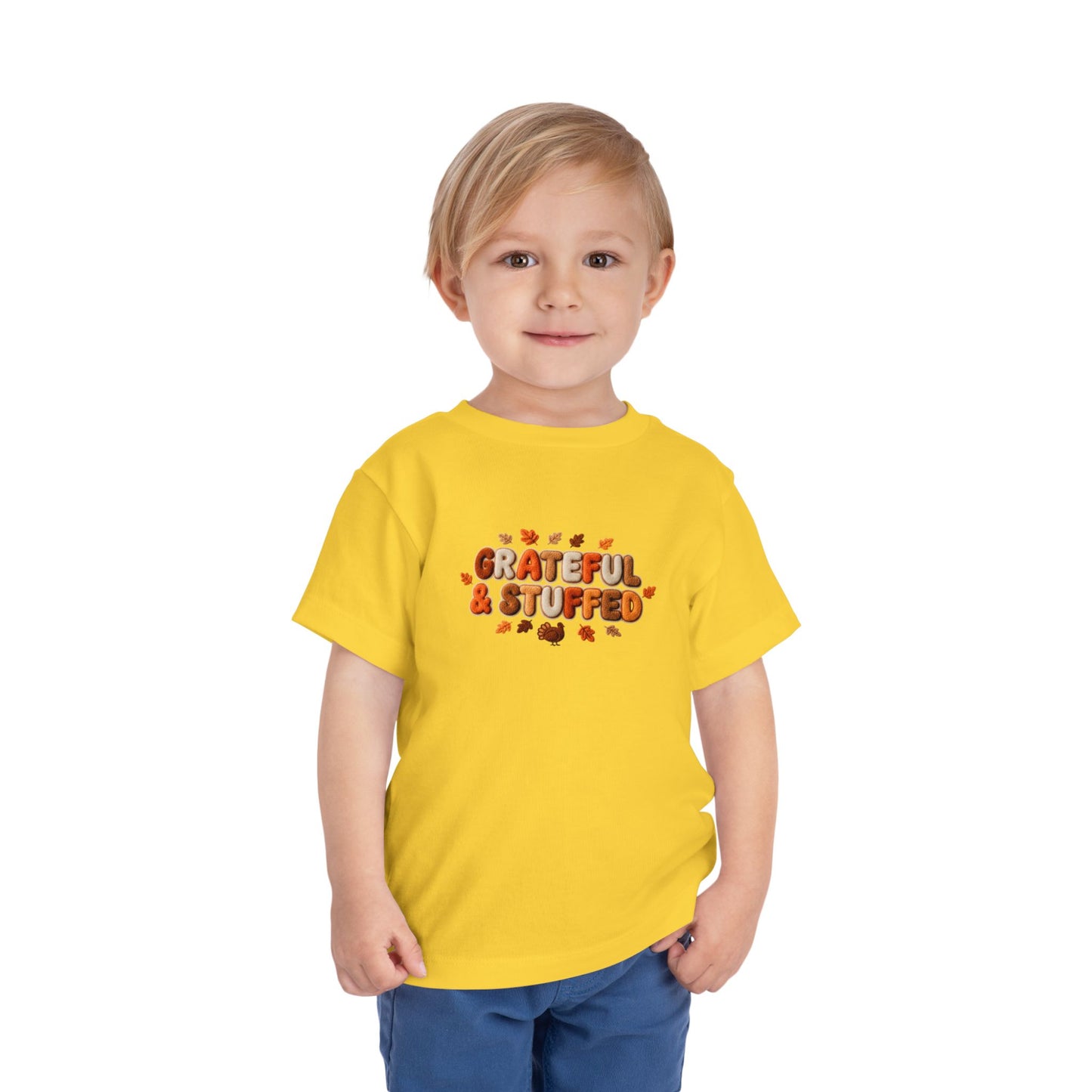 Grateful & Stuffed – Toddler Thanksgiving T-Shirt