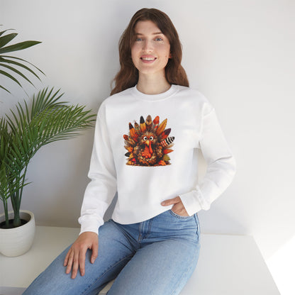 Classic Turkey Face Sweatshirt – Funny Thanksgiving Unisex Crewneck