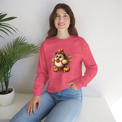 Cute Turkey Thanksgiving Sweatshirt – Cozy Fall Unisex Crewneck