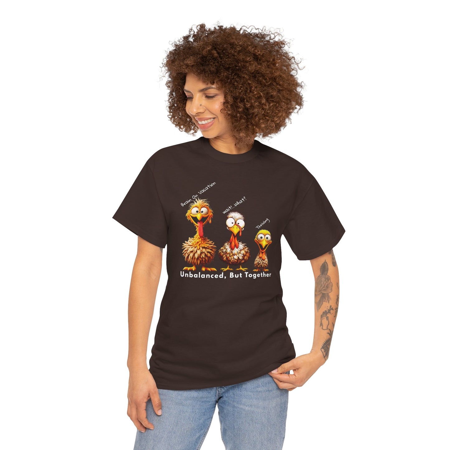 Unbalanced But Together – Funny Thanksgiving Turkey Unisex T-Shirt