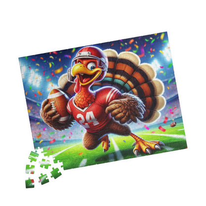Thanksgiving Football Turkey Puzzle(  252, 520 PCS ) – Funny Fall Game for Family & Kids | Hope & Agoua