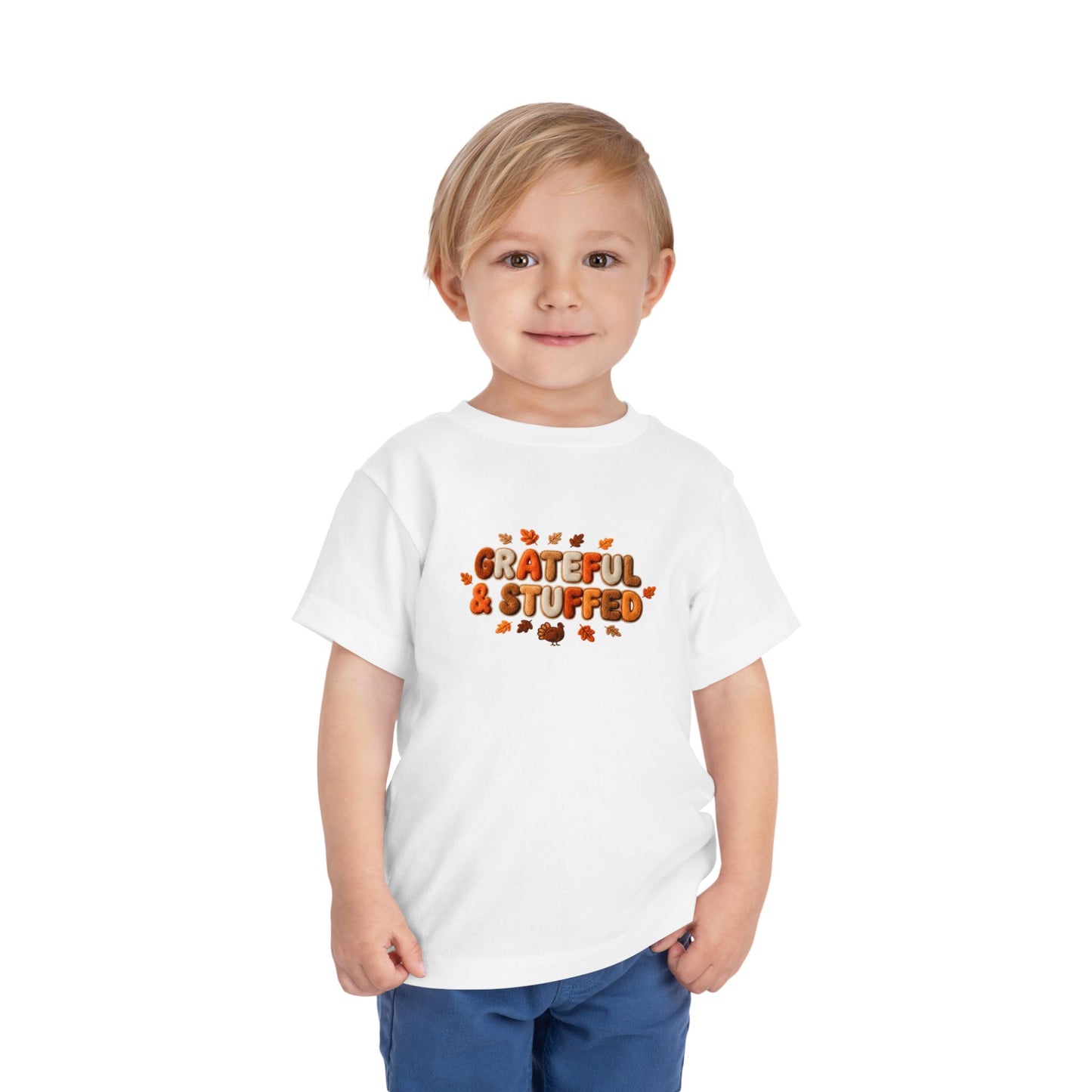 Grateful & Stuffed – Toddler Thanksgiving T-Shirt