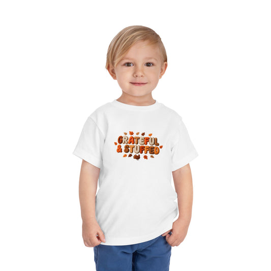 Grateful & Stuffed – Toddler Thanksgiving T-Shirt