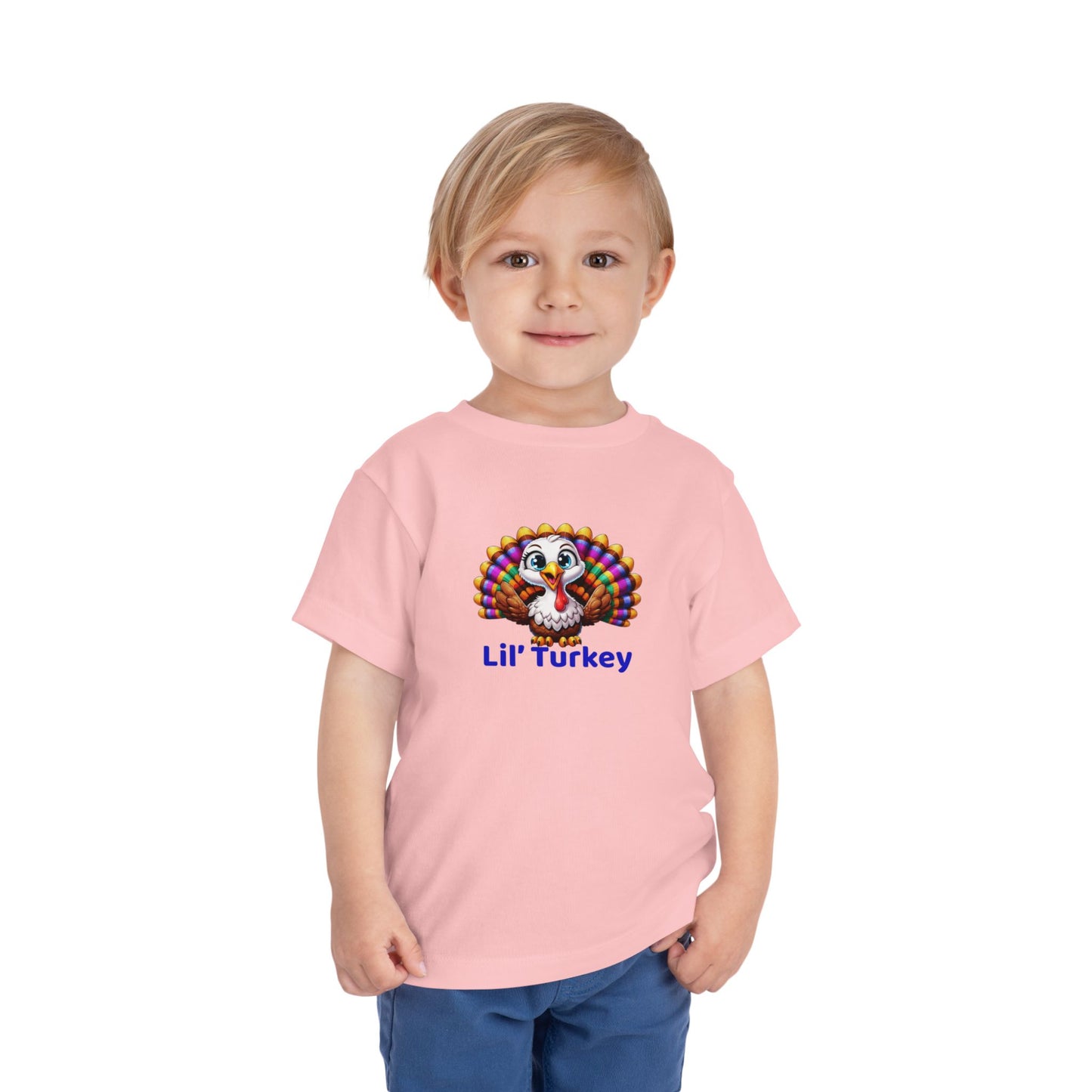 Lil’ Turkey – Toddler Thanksgiving Cotton T-Shirt