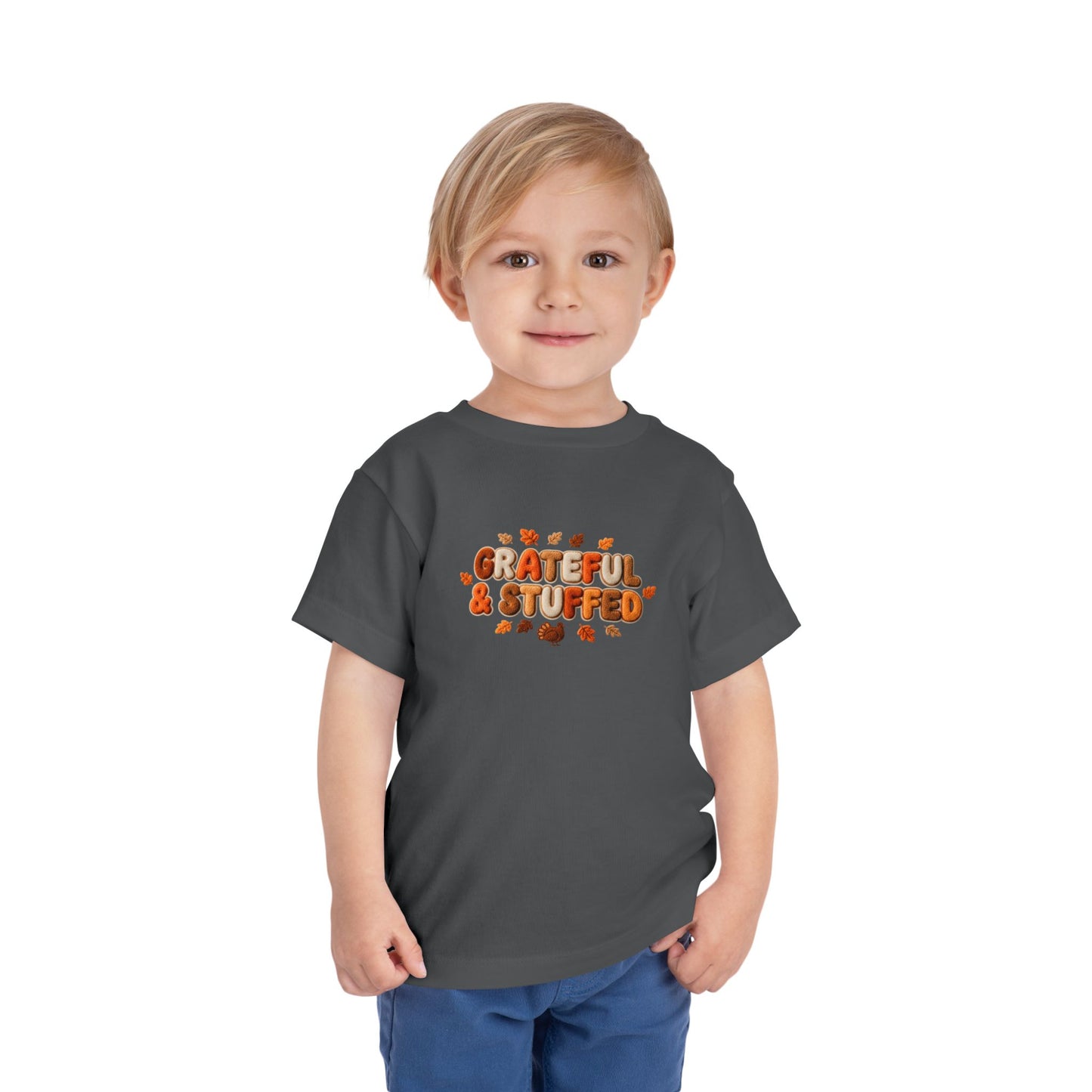 Grateful & Stuffed – Toddler Thanksgiving T-Shirt
