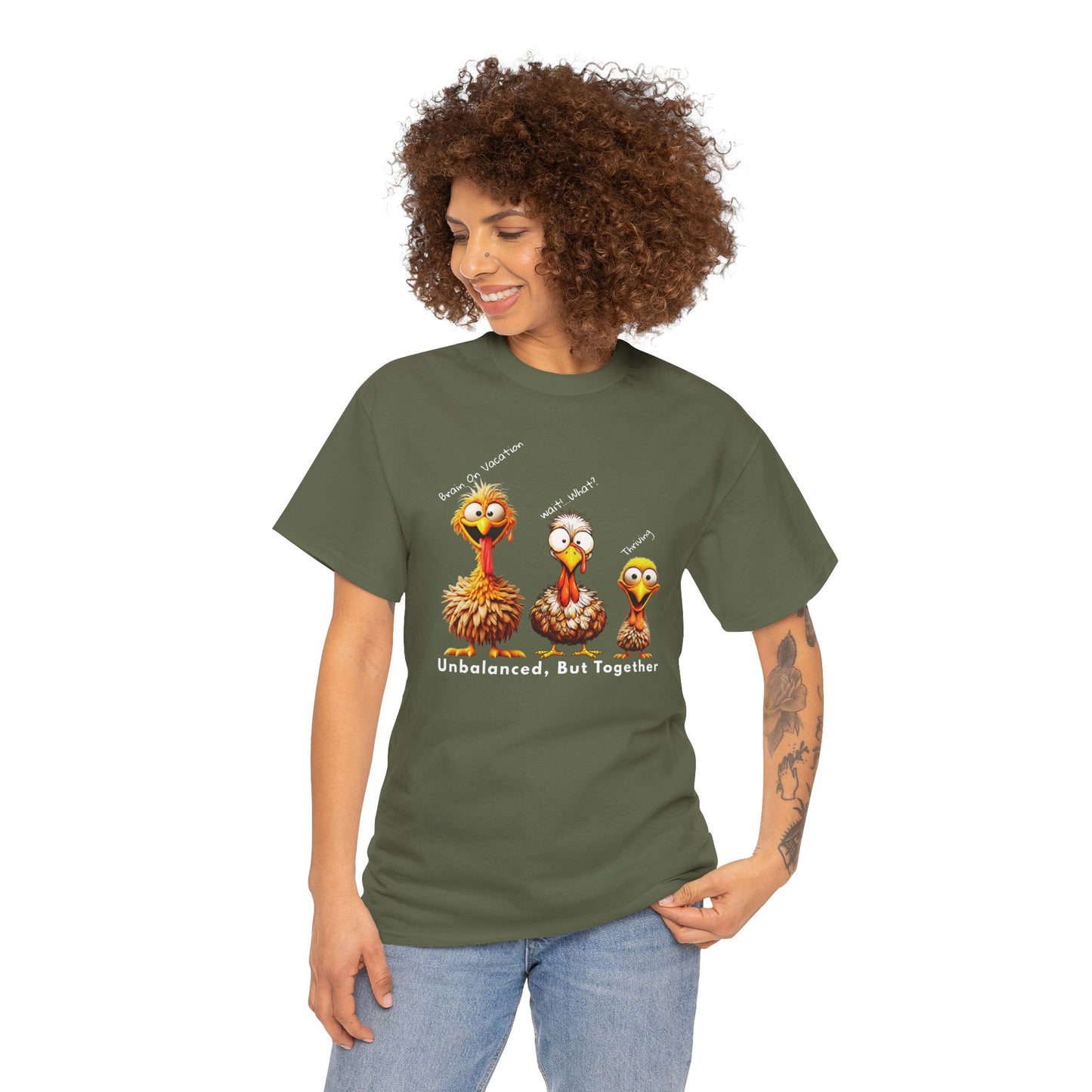Unbalanced But Together – Funny Thanksgiving Turkey Unisex T-Shirt
