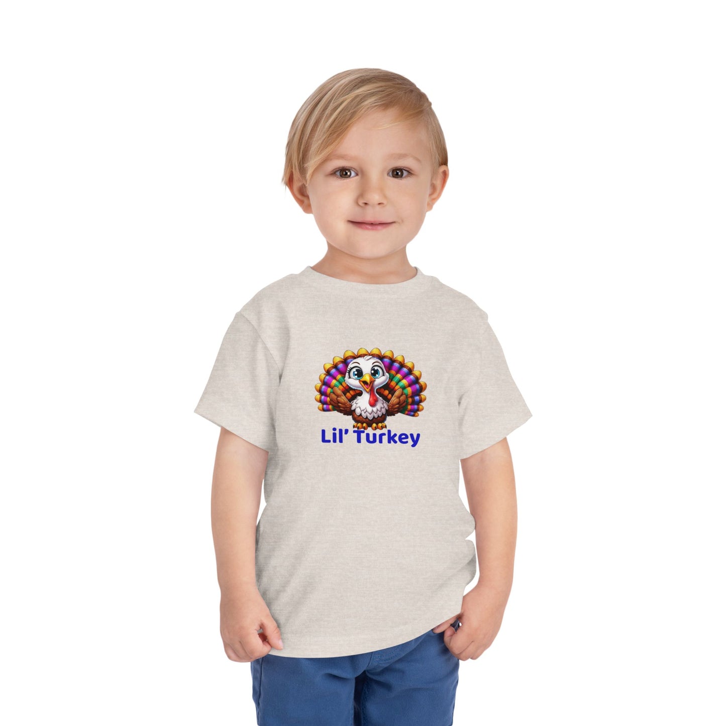 Lil’ Turkey – Toddler Thanksgiving Cotton T-Shirt