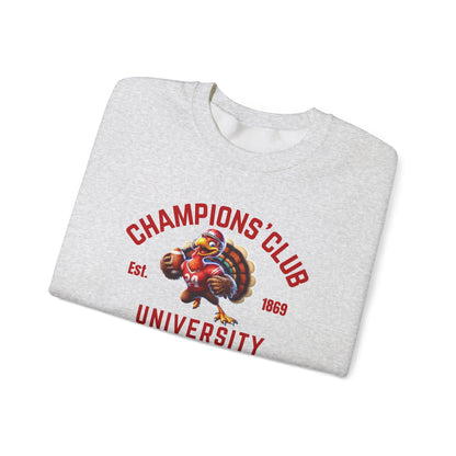 Champions' Club University Sweatshirt – Funny Turkey Football Unisex Crewneck