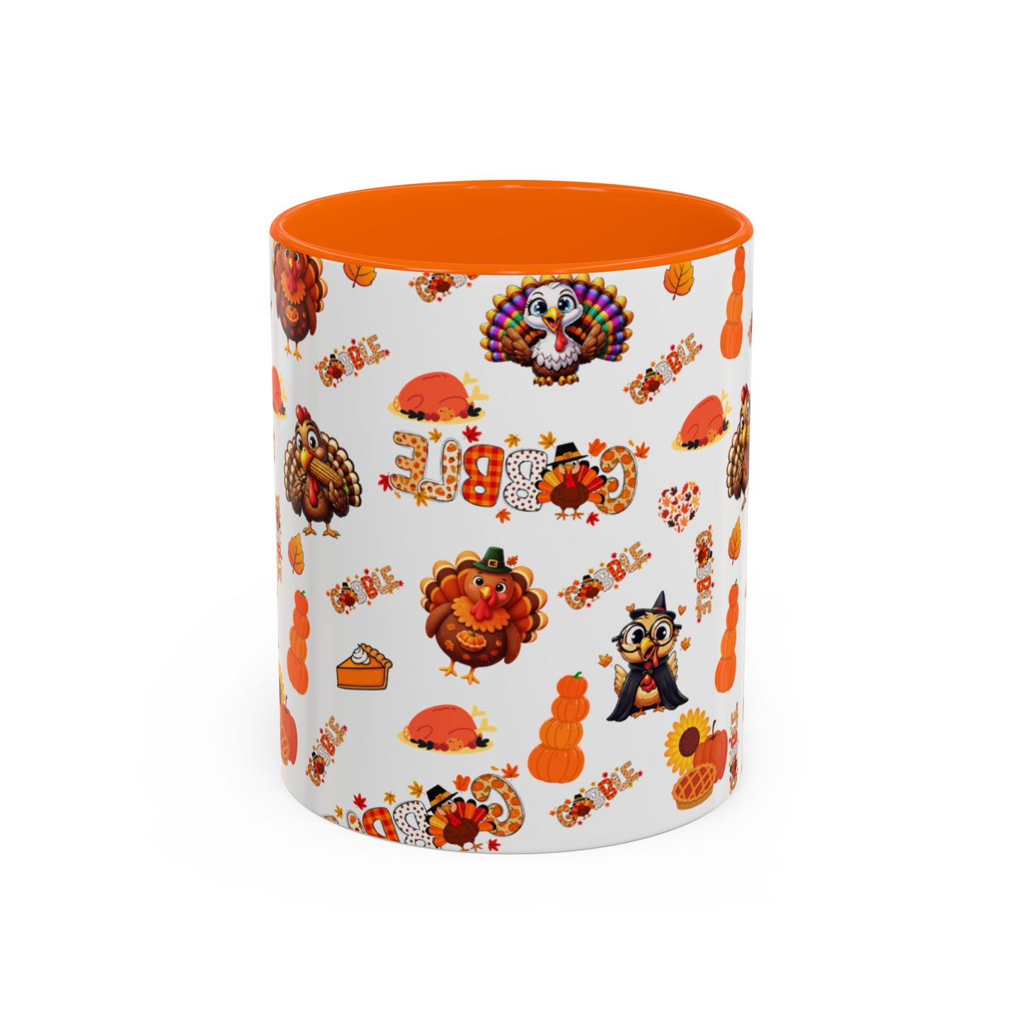 Thanksgiving Ceramic Mug ( 11 oz ) – Gobble Turkey Fall Coffee Cup | Hope & Agoua™