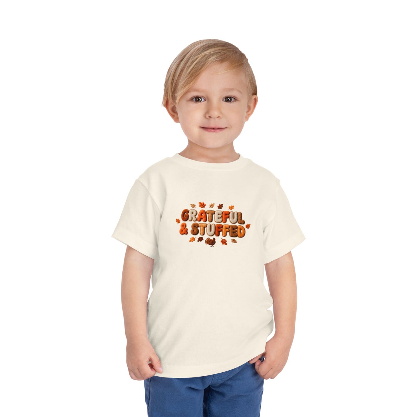 Grateful & Stuffed – Toddler Thanksgiving T-Shirt