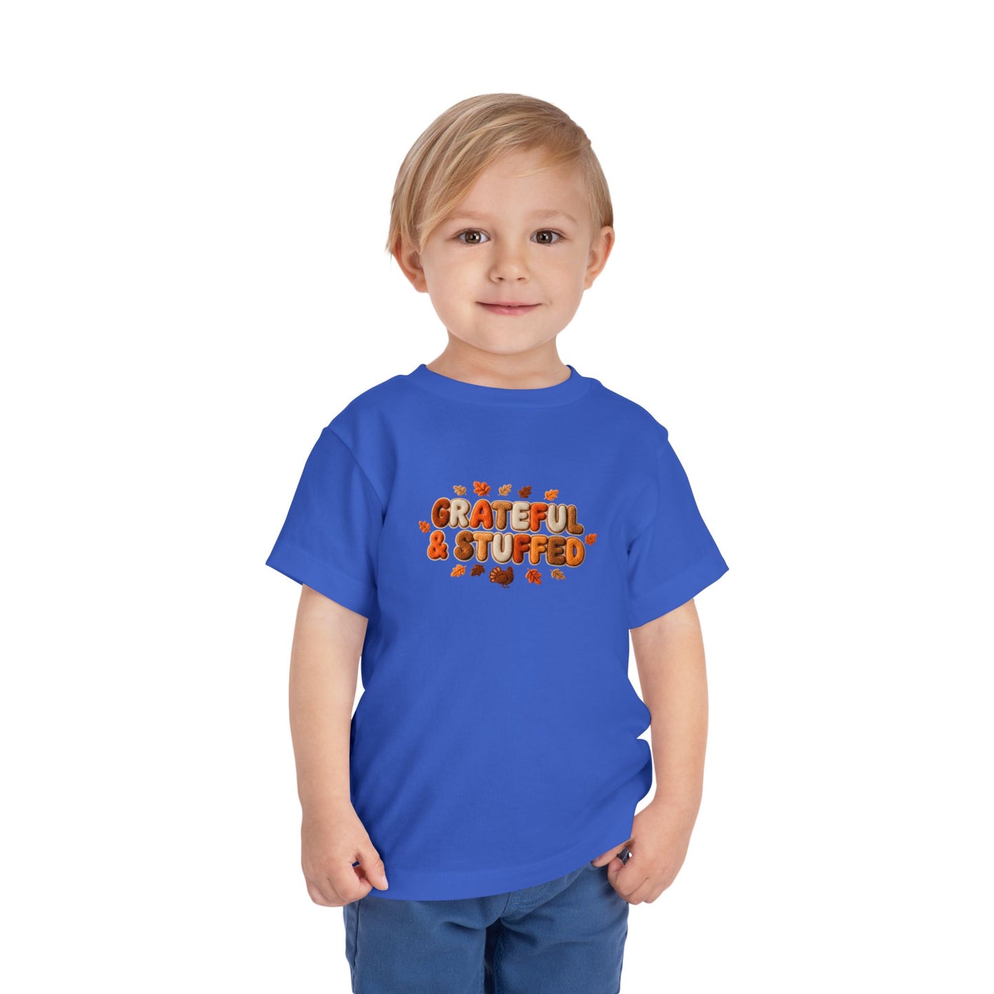 Grateful & Stuffed – Toddler Thanksgiving T-Shirt