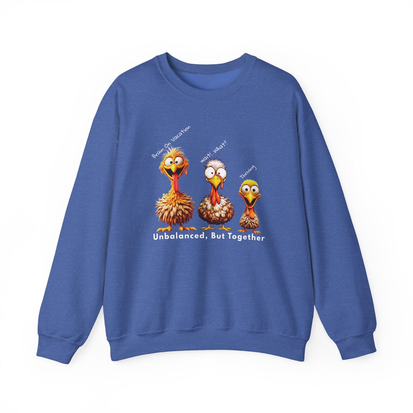 Unbalanced But Together Thanksgiving Sweatshirt – Funny Turkey Family Fall Crewneck
