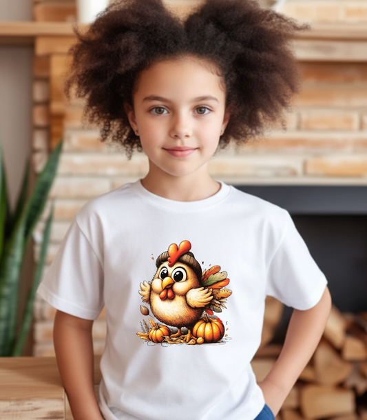 Cute Baby Turkey – Kids Cotton T-Shirt