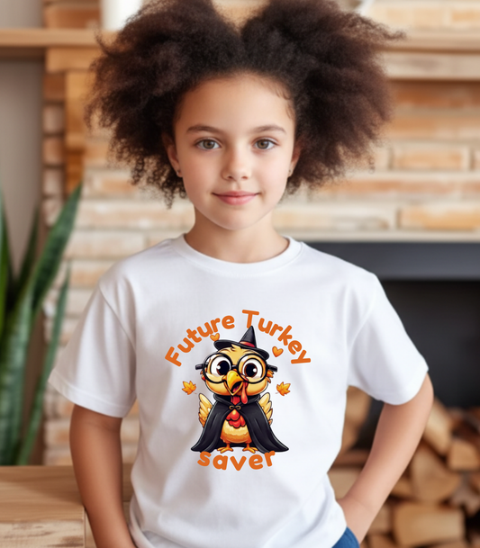Future Turkey Saver – Kids Cotton T-Shirt