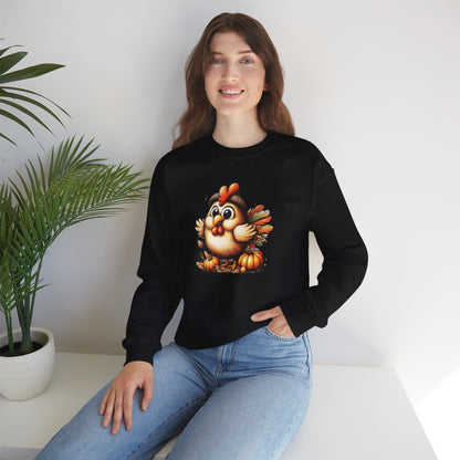Cute Turkey Thanksgiving Sweatshirt – Cozy Fall Unisex Crewneck