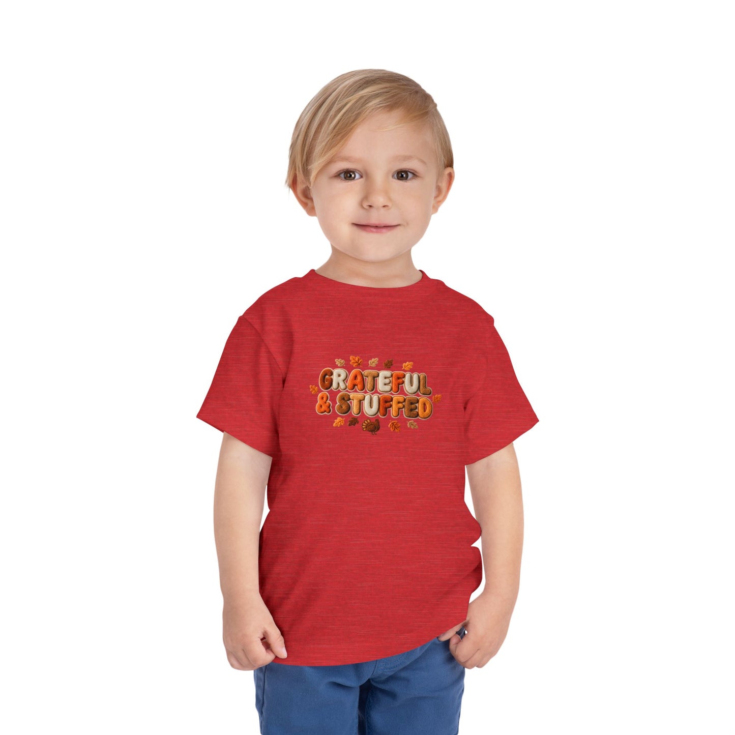 Grateful & Stuffed – Toddler Thanksgiving T-Shirt