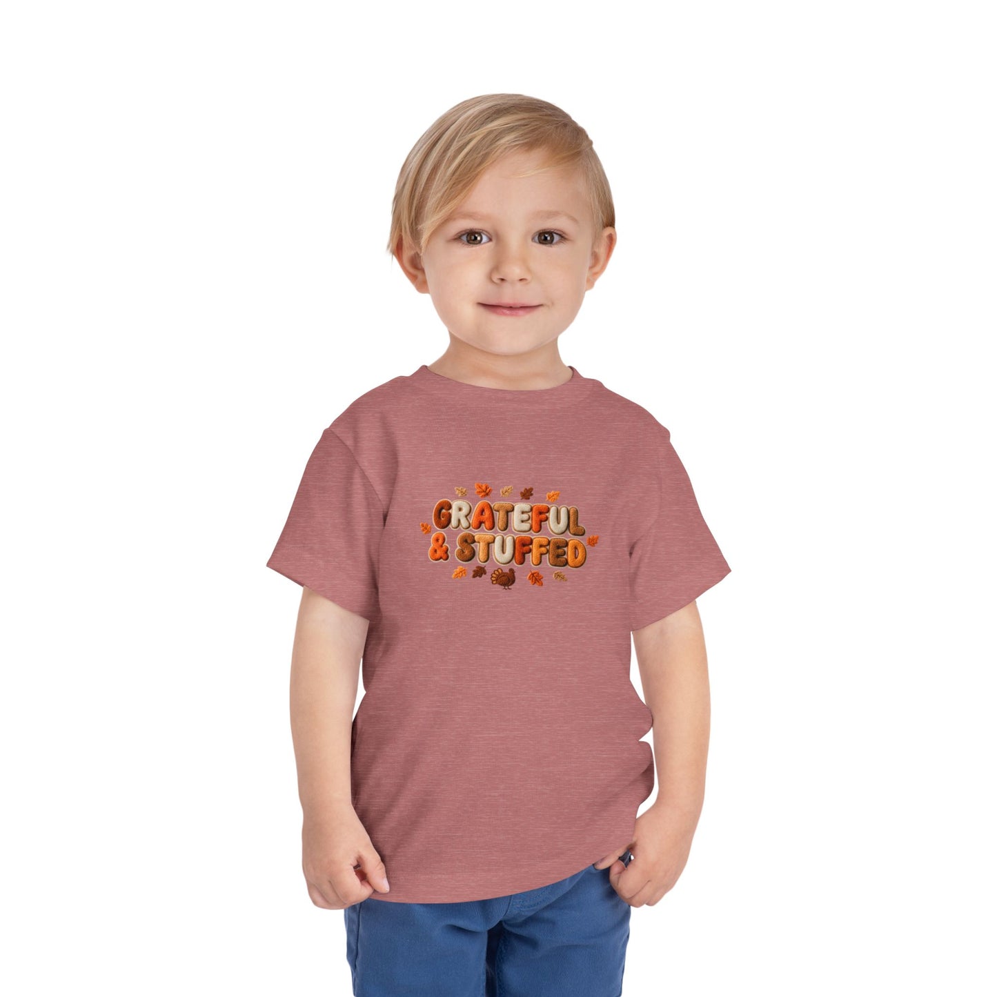 Grateful & Stuffed – Toddler Thanksgiving T-Shirt