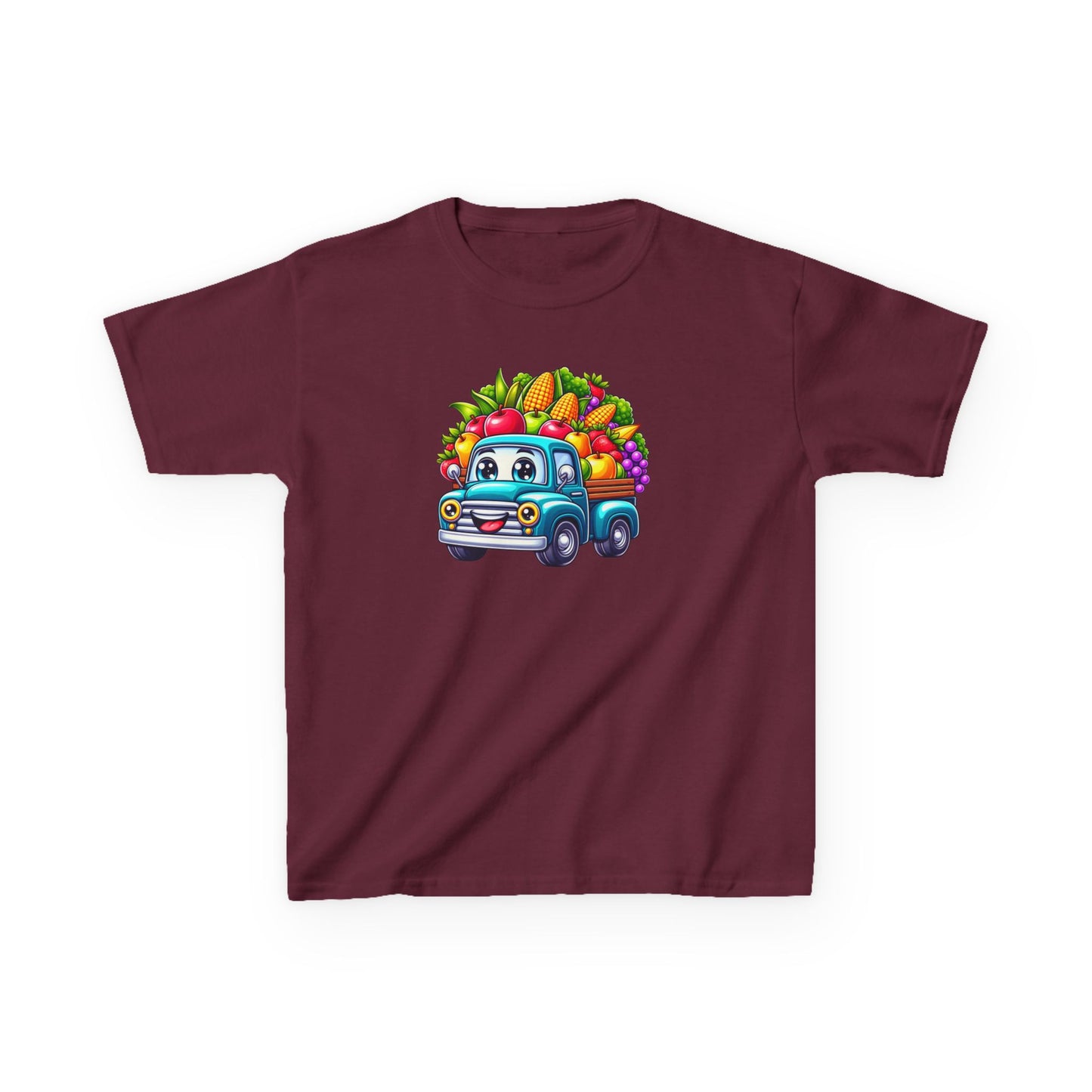 Fall Harvest Truck – Kids Cotton T-Shirt