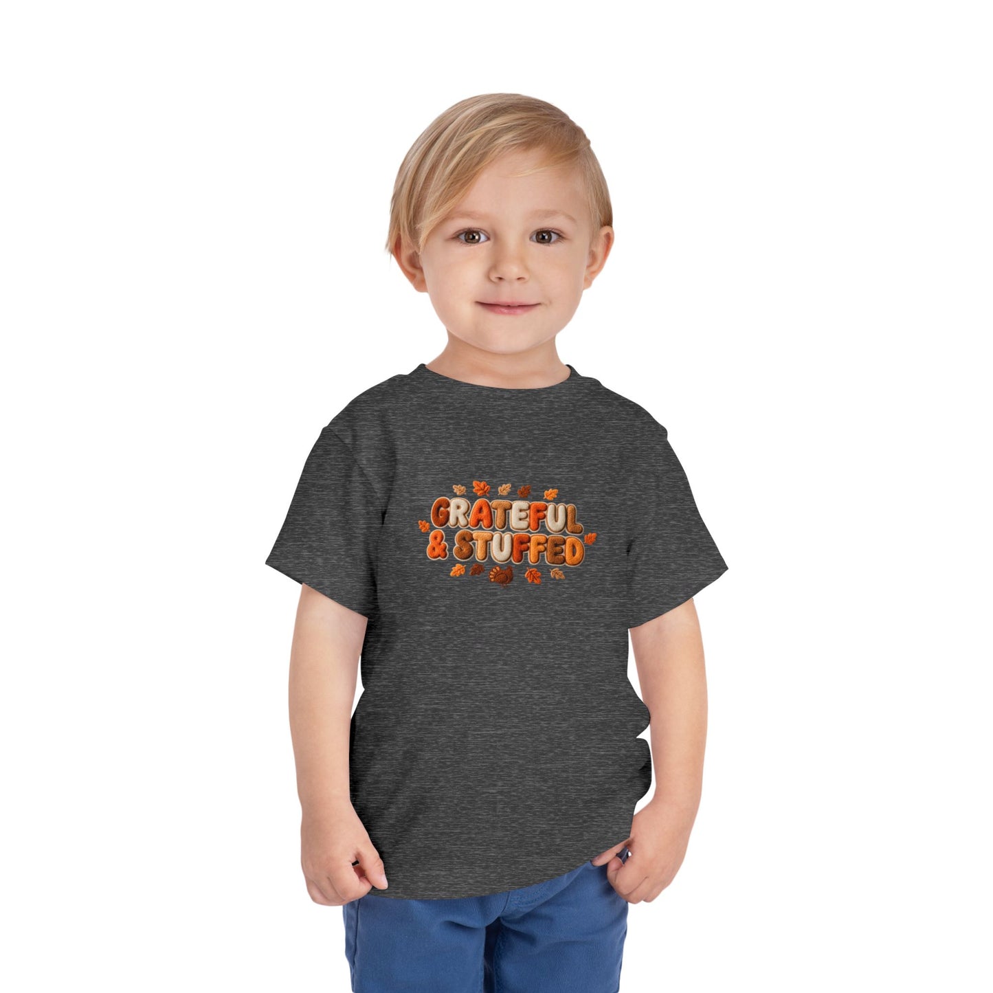 Grateful & Stuffed – Toddler Thanksgiving T-Shirt