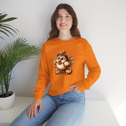 Cute Turkey Thanksgiving Sweatshirt – Cozy Fall Unisex Crewneck
