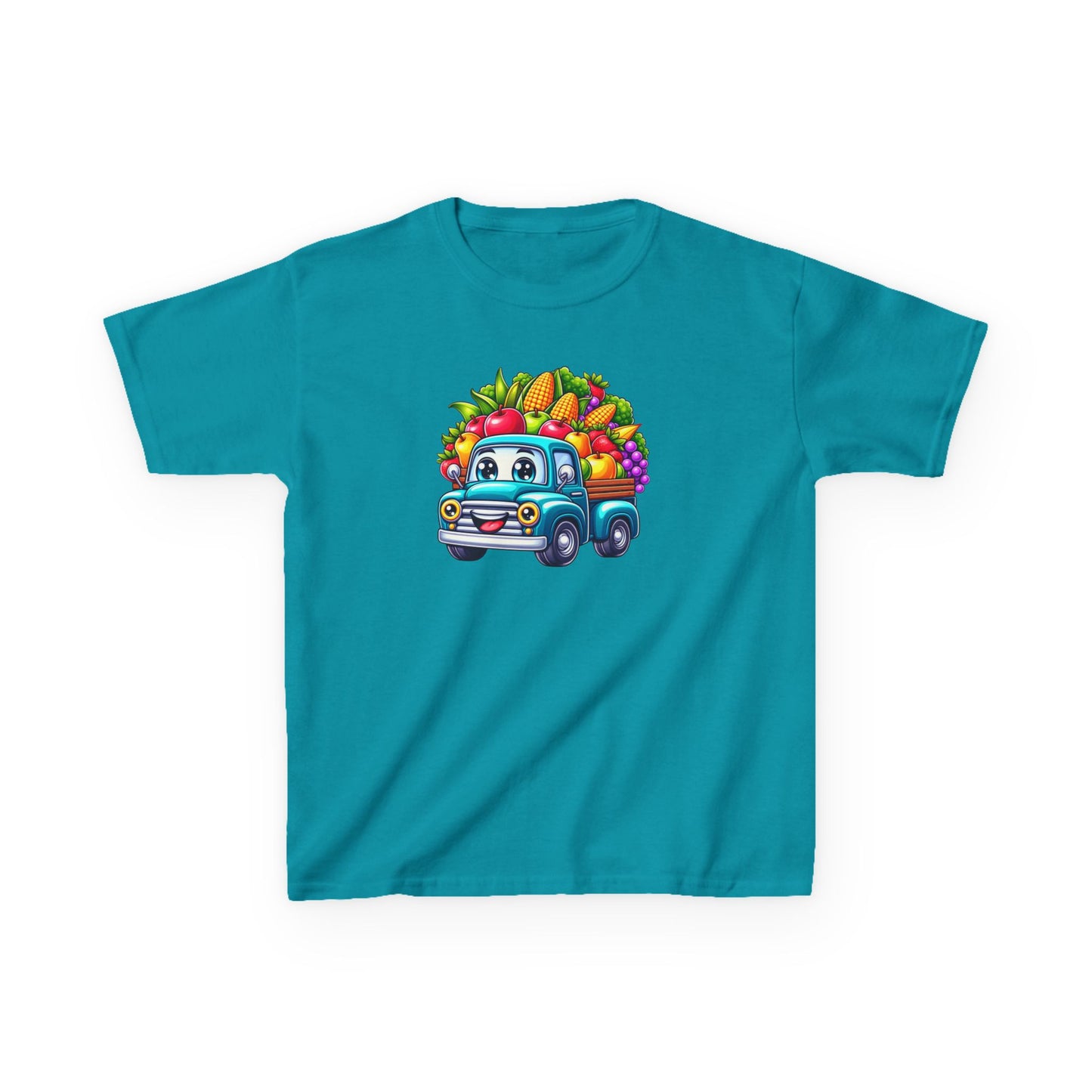 Fall Harvest Truck – Kids Cotton T-Shirt